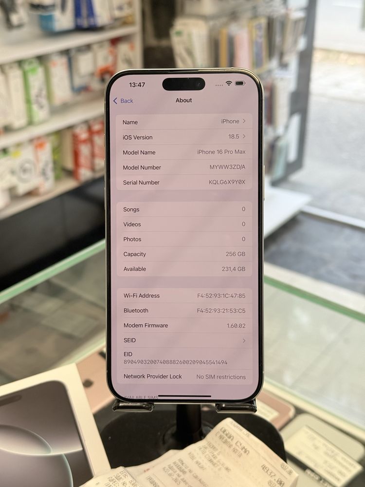 Apple iPhone 16 Pro Max 256GB White Titanium