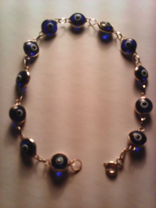 Браслет с "Синим глазом" серебро 925, 19 см, и другое