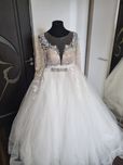 Rochie de mireasă 2 în 1 + voal+ crinolin+ trena+ husa