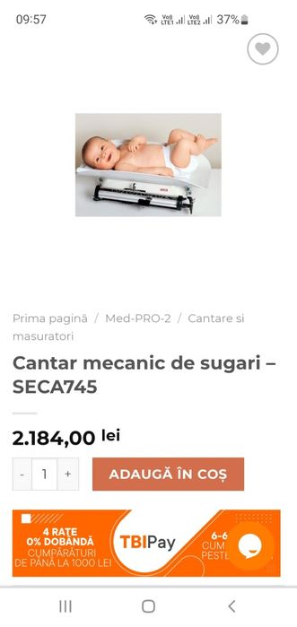 Cantar mecanic Seca pt bebelusi