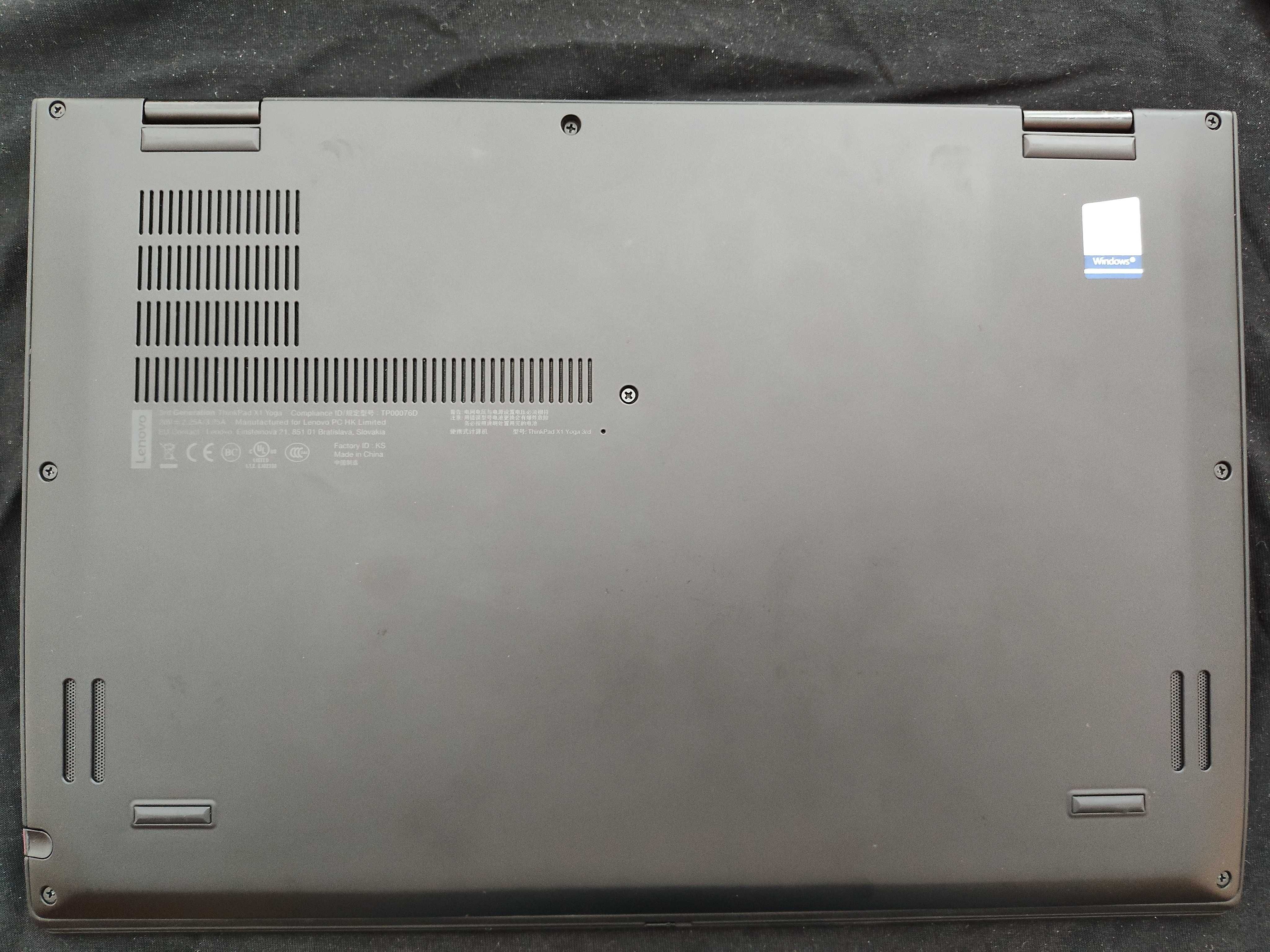 Lenovo ThinkPad X1 Yoga Gen 3 - intel i7-8650U / 16GB RAM / 1TB SSD