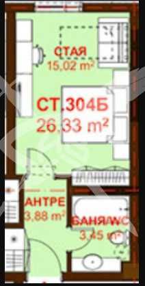 Едностаен апартамент в Сарафово 675 - 23374