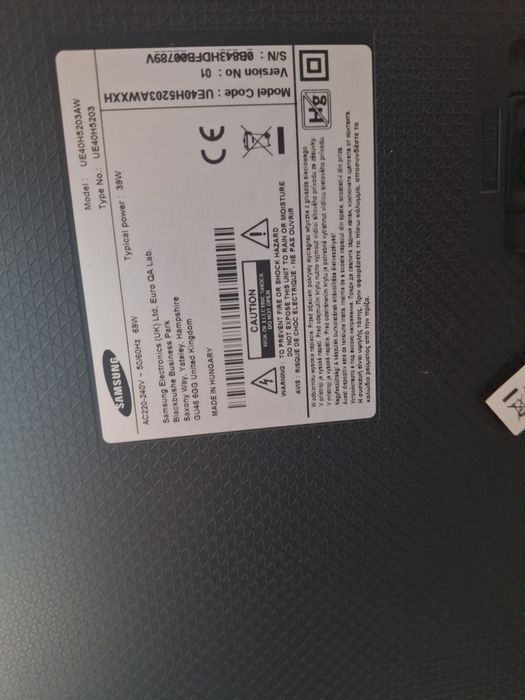 Vand televizor Samsung 40 inch (102 cm), model UE40H6203A