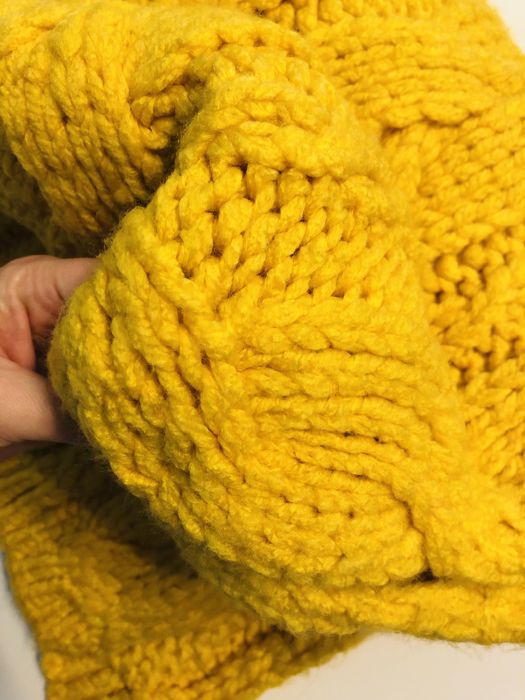 fular Zara, galben, nou