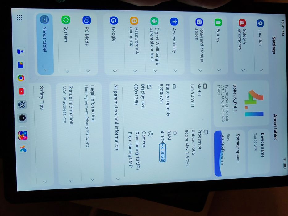Vand tableta tab90 wifi