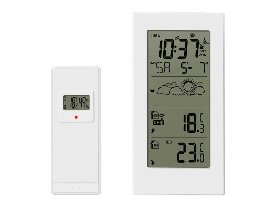 Termometru interior exterior, stație meteo wireless ceas radiocomandat
