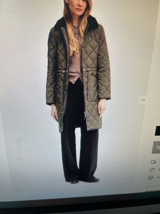 Geaca Dkny culoare verde, de tranzitie  dimensiuni standard