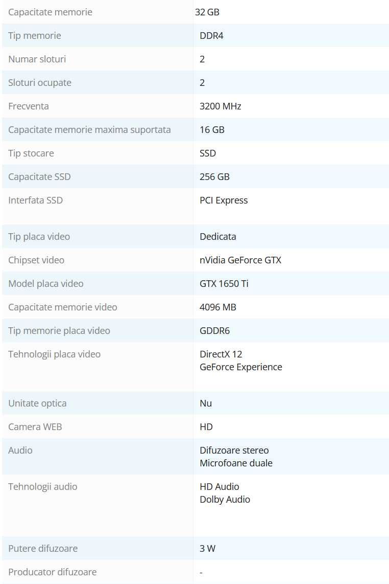 Laptop Gaming Lenovo Ryzen 7 4800H 32Gb Ram 1650ti 256 GB M.2 IPS FHD