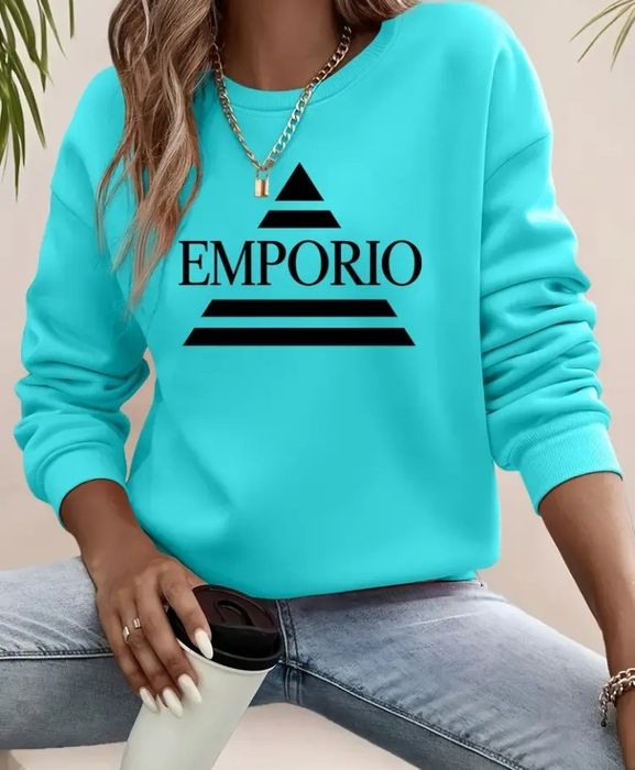 Bluze dama Emporio, bumbac vatuit, sezonul rece/Italia