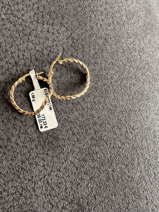 Златни обеци, 14 к.