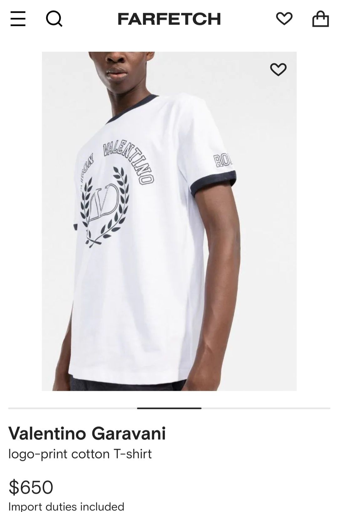 Valentino Garavani logo print-Cotton T-shirt