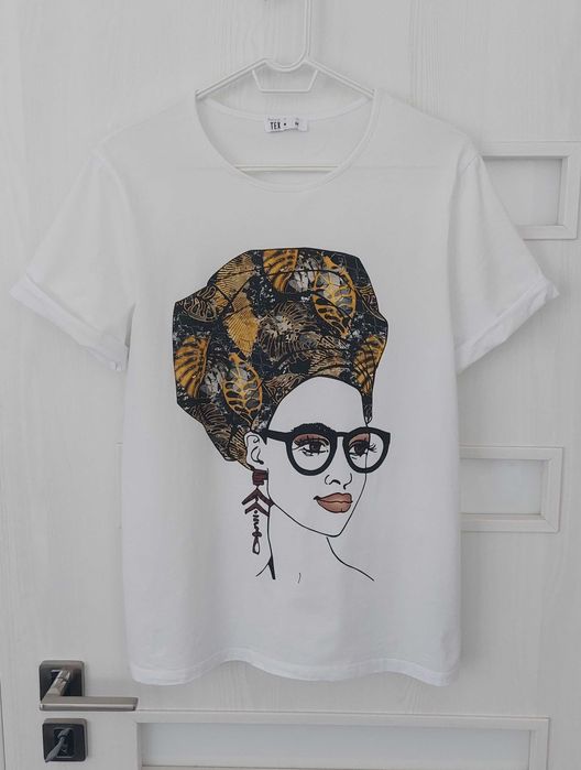 Tricou dama alb imprimeu M