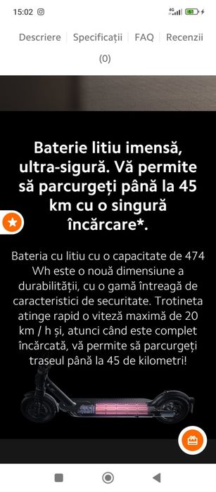 UrgentTrotineta electrica xaomi pro2 autonomie 45 km viteză 25 km cu l