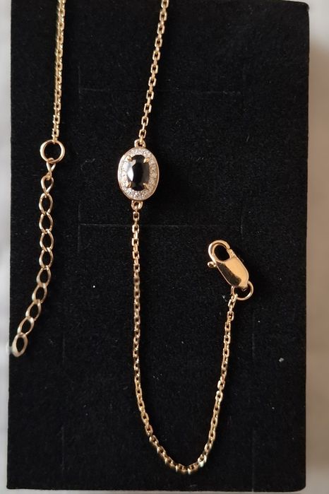 Bratara aur 14k diamante si safir