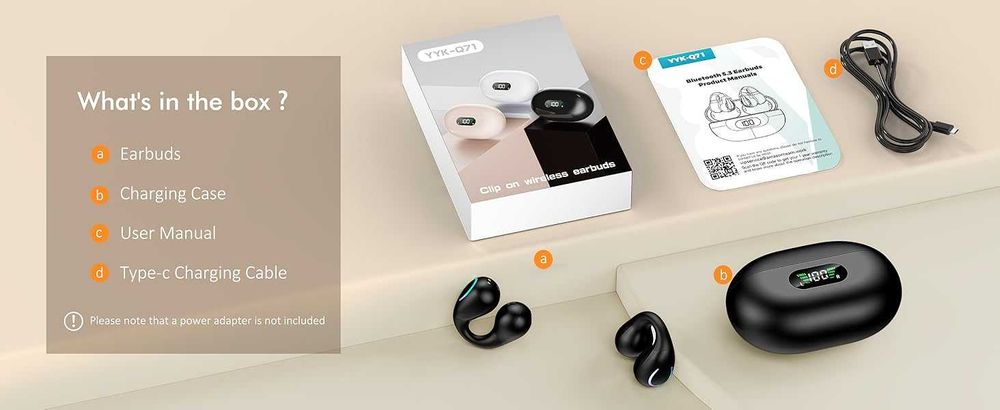 Безжични слушалки Bluetooth 5.3, спортни слушалки