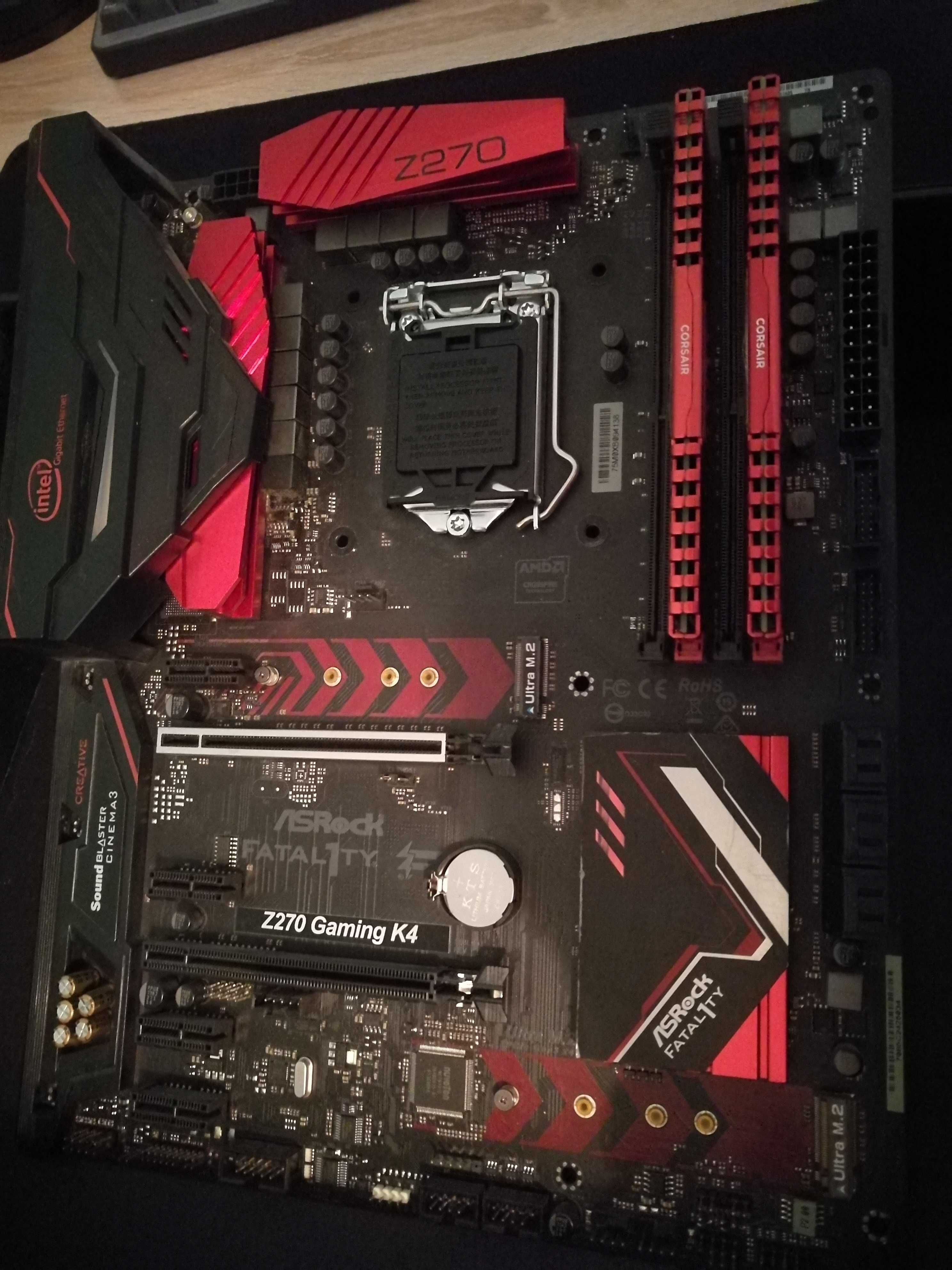 Intel процесор CPU i7-7700k, дъно Asrock z270 K4
