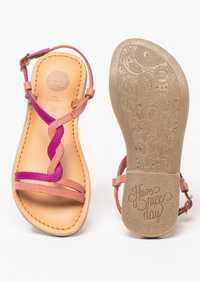 Sandale noi Gioseppo, piele naturală, marimea 32 si 33, fucsia, fete