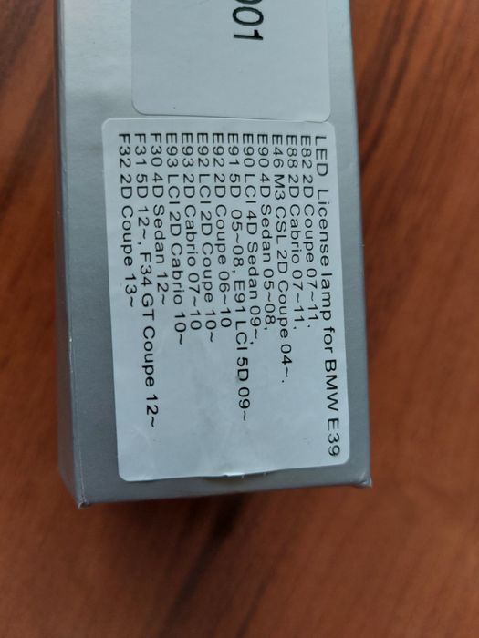 Lămpi led număr înmatriculare BMW E39 E60 E61 E82 E88 E90 E91 E92 f30