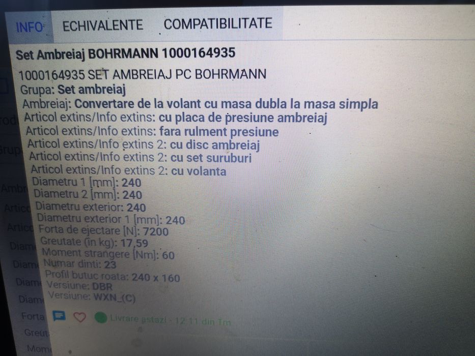 Conversie ambreiaj de la masa dubla la simplă