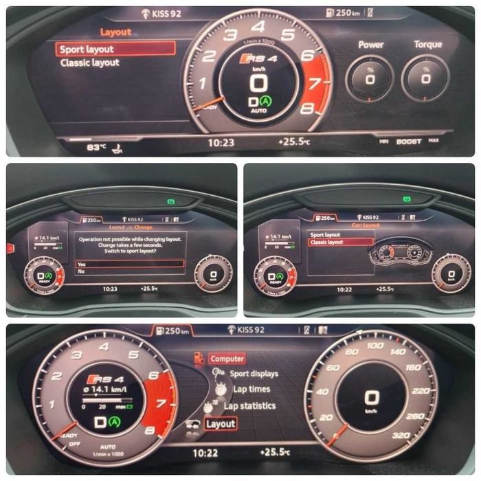 Sport layout RS Virtual Cockpit Audi TT A3 A4 A5 Q5 Q7
