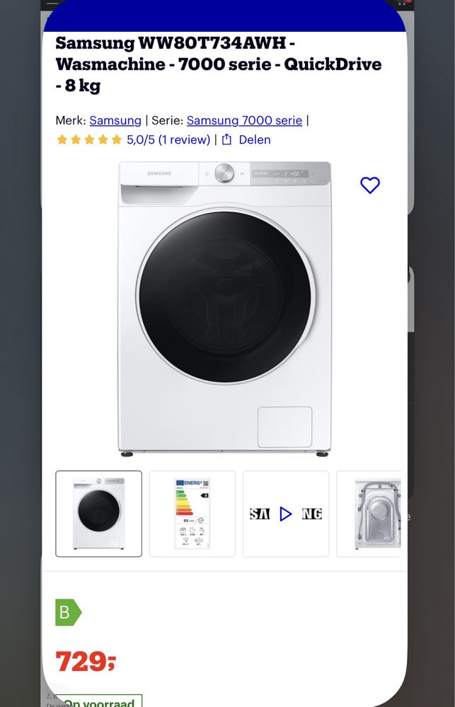 Masină de spălat rufe cu Wifi si Autodozaj Samsung 8 kg