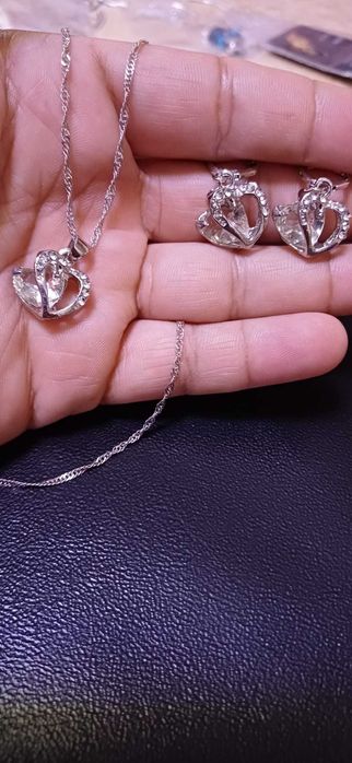 Argint 925 dama lănțisor și cercei