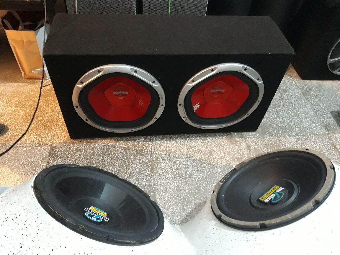 Statie subwoofer auto cabluri boxe casetofon audio cu montaj