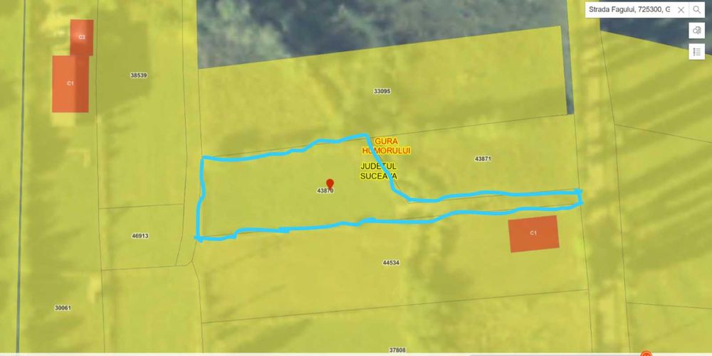 Teren intravilan 1.292 mp – Gura Humorului, Bogdaneasa, Str. Fagului