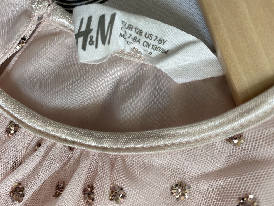 Rochie tul eleganta cu paiete, fete, H&M, 7-8 ani