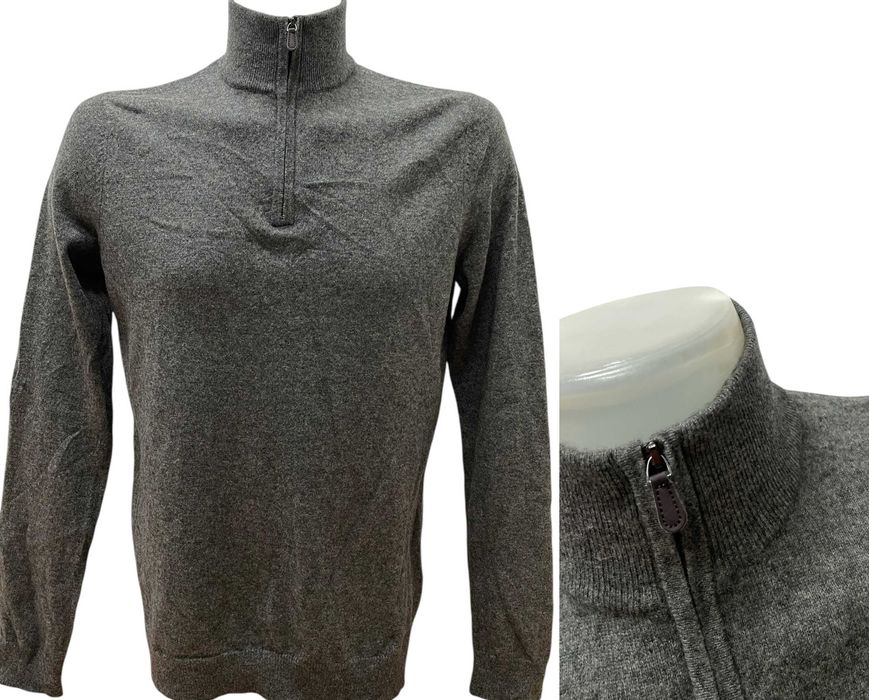 JOHN LEWIS размер M мъжки кашмирен пуловер 100% КАШМИР сив