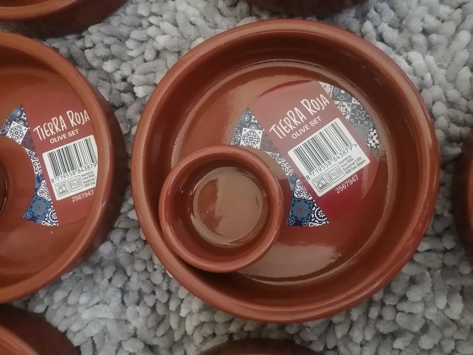 Set 9 farfurii bol aperitiv Tierra Roja, diametru 14cm, ceramica rosie