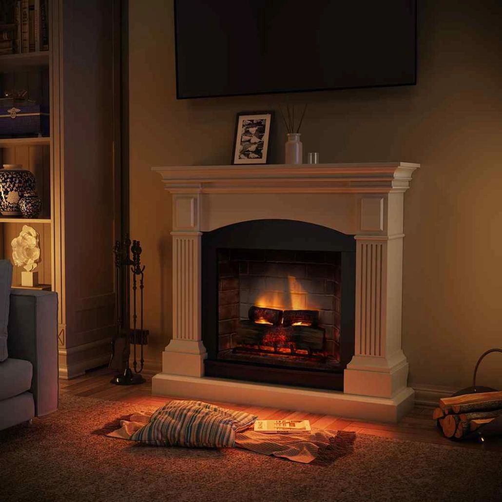 Magna Pure White semineu electric PowerFlame 2