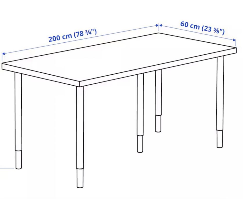 Masa/birou aspect stejar 200cmx60cm