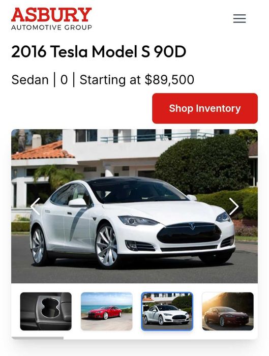Американка Tesla Model S 90D. 2016 г. Dual motor (4WD)
