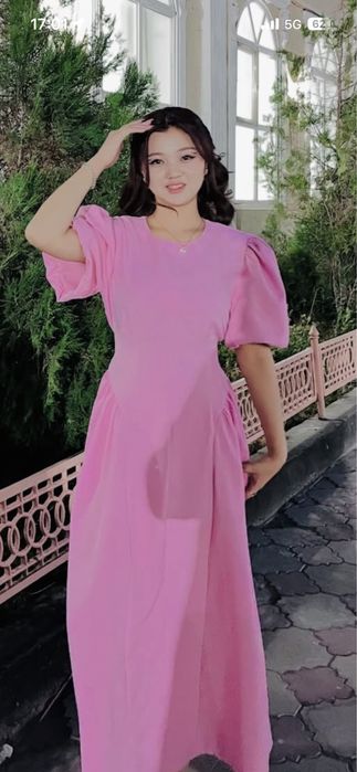 Новое длинное розовое платье, подходит на выпускной или праздник