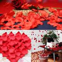 Set petale 100 de bucăți de mătase, flori de trandafir pentru decor.