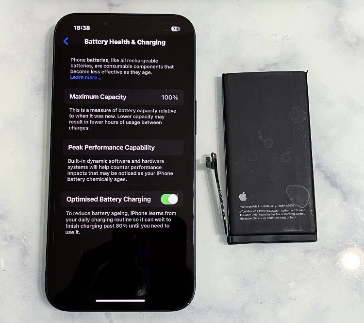 Acumulator OEM NOU  iPhone 12 13 14 15 -Procent 100%-