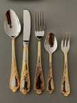Set tacamuri placate cu aur de 24 k