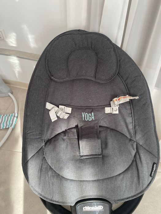 CHIPOLINO Електрическа бебешка люлка - шезлонг ЙОГА АСФАЛТ