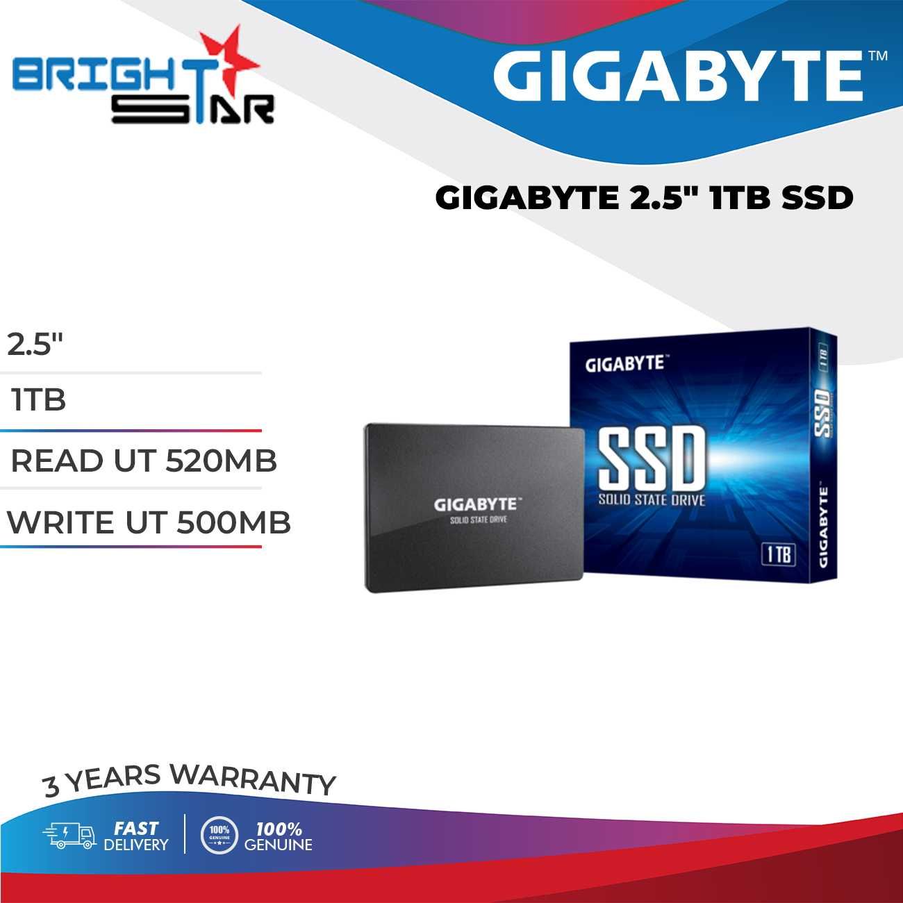 Акция Gigabyte SSD 1000GB 2.5 за Лаптоп, PSP, Kомпютър 1TB SATA 3