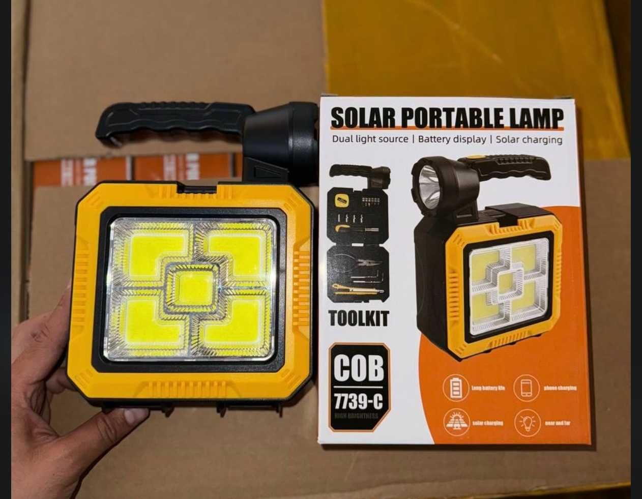 Universal Portativ Quyosh Energiya va USB Zaryadli Chiroq
