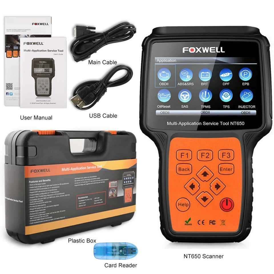 Диагностика за автомобили FOXWELL NT650 elite, OBDII/EOBD