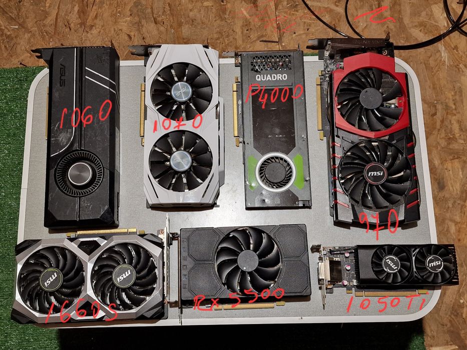 Placa video GTX( 1070 1070ti 1660s oc 1650oc 1060 1050 Rx5500)