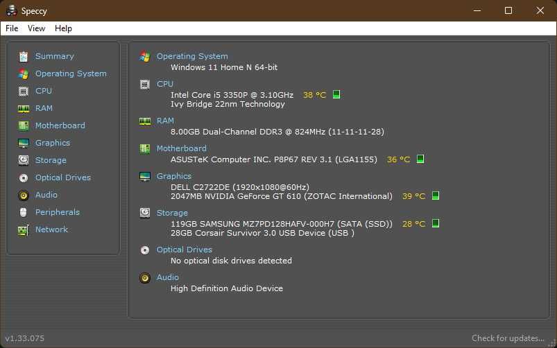 Kit Asus P8P67 rev. 3.1 / Core i5-3350P / cooler stock Intel