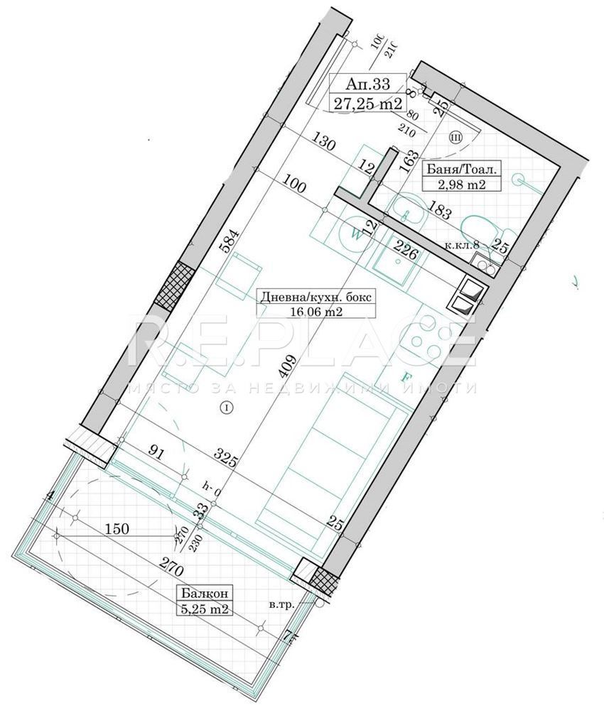 Продава се Едностаен апартамент в Варна, Виница - 30 кв.м за 2007 €/кв.м - Снимка #1