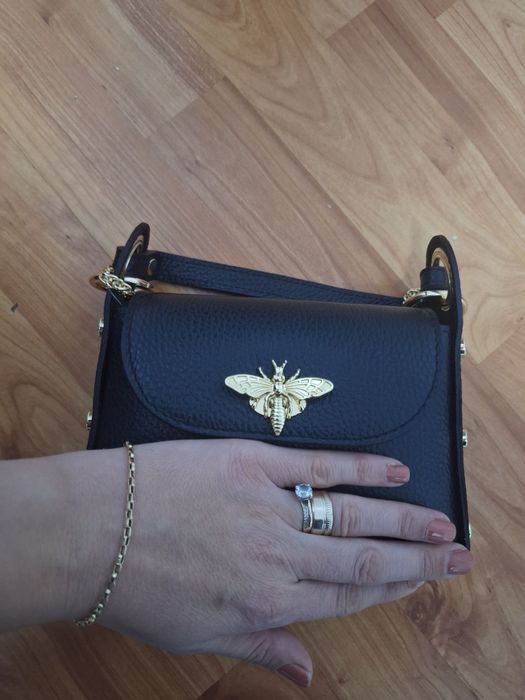 Geantă neagră piele naturala