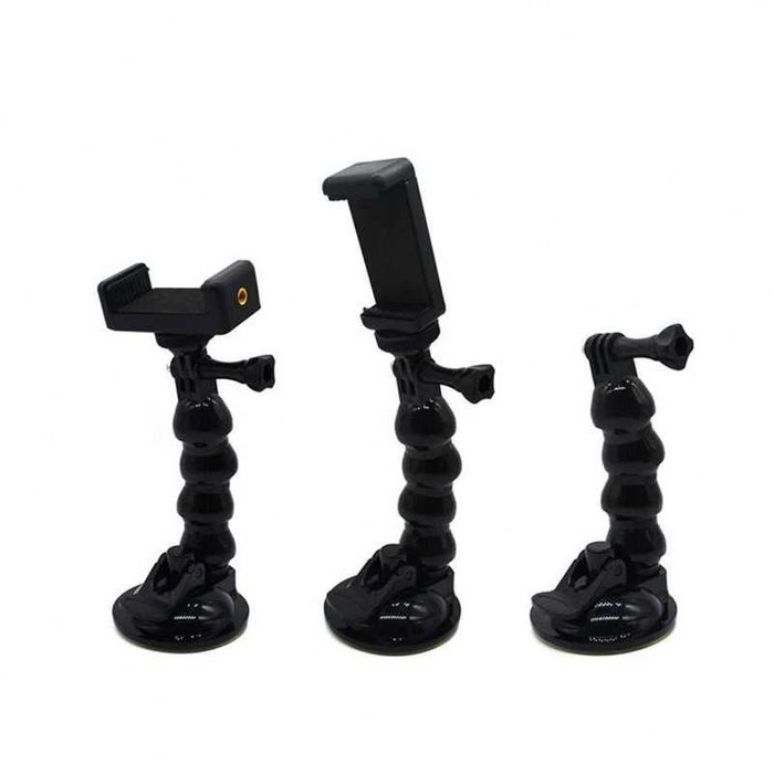 Ventuza brat flexibil prindere camera GoPro DJI Osmo Insta360 telefon