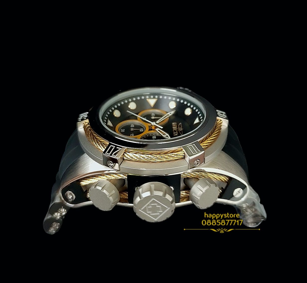 часовник INVICTA Bolt Zeus Silver/Gold 53 mm, Инвикта ръчен часовник