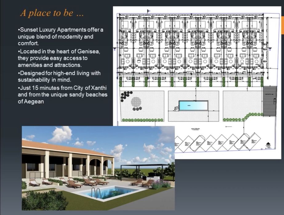 Комплекс с 11 апартамента + басейн, 8 км от морето, Ксанти