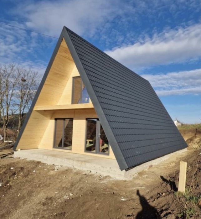 Cabane tip A frame , acceptam variante auto